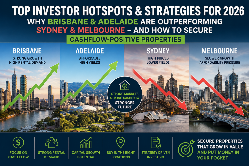 019df07a 2087 7581 a25b 0b5018cf632c Brisbane and Adelaide Property Investment Hotspots 2026 Cashflow Positive Strategy vs Sydney Melbourne